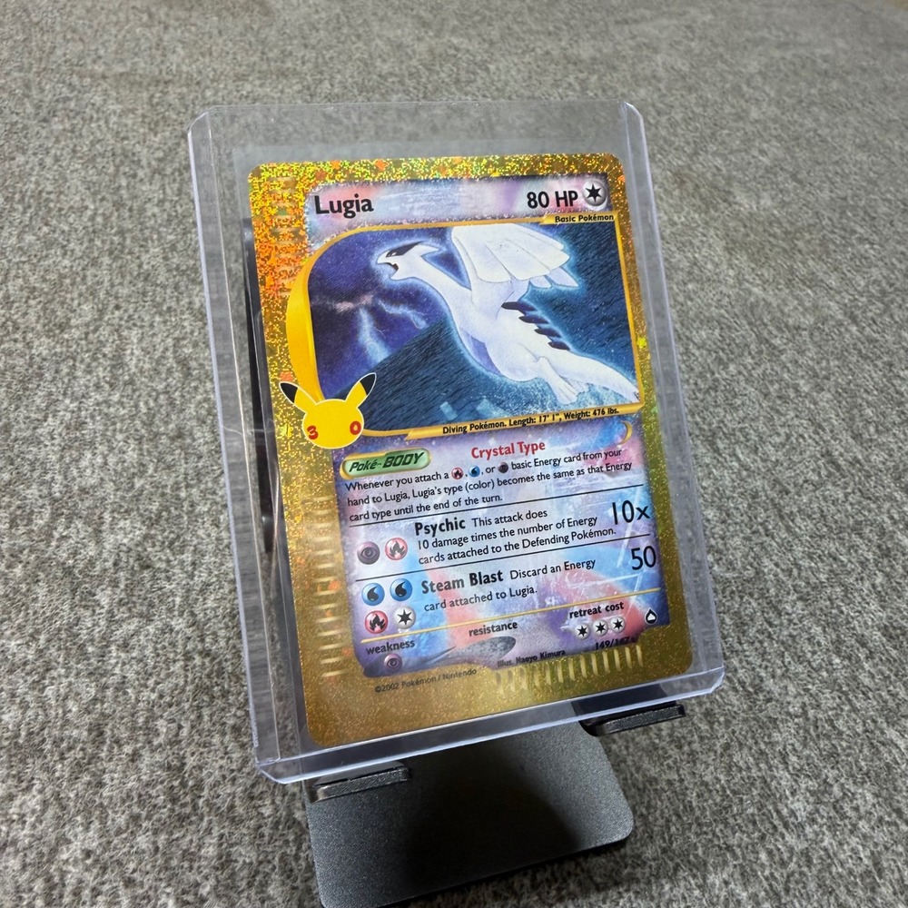 Pokemon Lugia 149/147 Crystal Type Celebrations 25th Anniversary Secret Rare